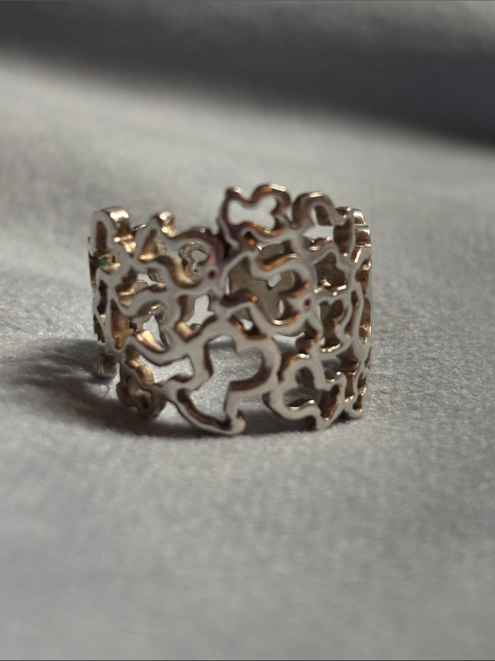 TOUS Milosos openwork bear ring Sterling silver .925 Size 6.5